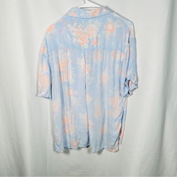 American Eagle Floral Viscose Button Down Shirt Pastel Cottagecore Large - Picture 10 of 10